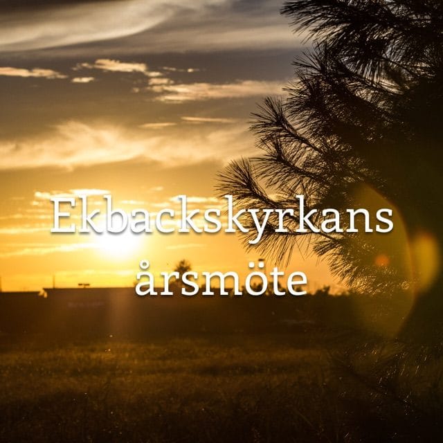 Referat från Ekbackskyrkans årsmöte