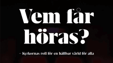 Vem får höras? Kyrkornas globala vecka.